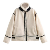 Women Cotton Coat Casual Lamb Wool Warm Jacket