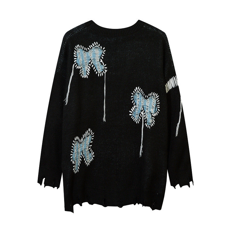 Women Sweater Vintage Butterfly Brocade Sweater