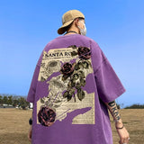 Men T Shirt Heavy Rose Print