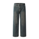 Men Jeans Loose Solid Color Casual