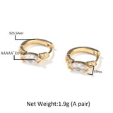 Earrings 925 Silver Zircon Earrings Spectrum rapper