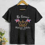 Inspired by Queen's Platinum Jubilee 2022 Elizabeth 70 Years T-shirt Short Sleeve T-shirt plus Size Loose