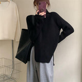 Women Pullover Sweater Button Knit Warm Shirt