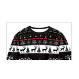 Ugly Christmas Sweater Animal Deer Digital Printed round Neck Long Sleeve T-shirt Couples Sweater