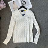 Ralph Lauren Knitted sweaters Vintage V-Neck Twist Bottom Knitted Sweater
