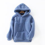 Women Hoodie Lamb Wool Loose Thick