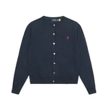 Ralph Lauren Knitted sweaters RL Ralph solid color round neck embroidered logo knitted cardigan long sleeve