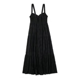 Women Dresses Graceful Tube Top Black Dress