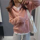 Women Knitted Cardigan Simple Knitting Cardigan Jacket