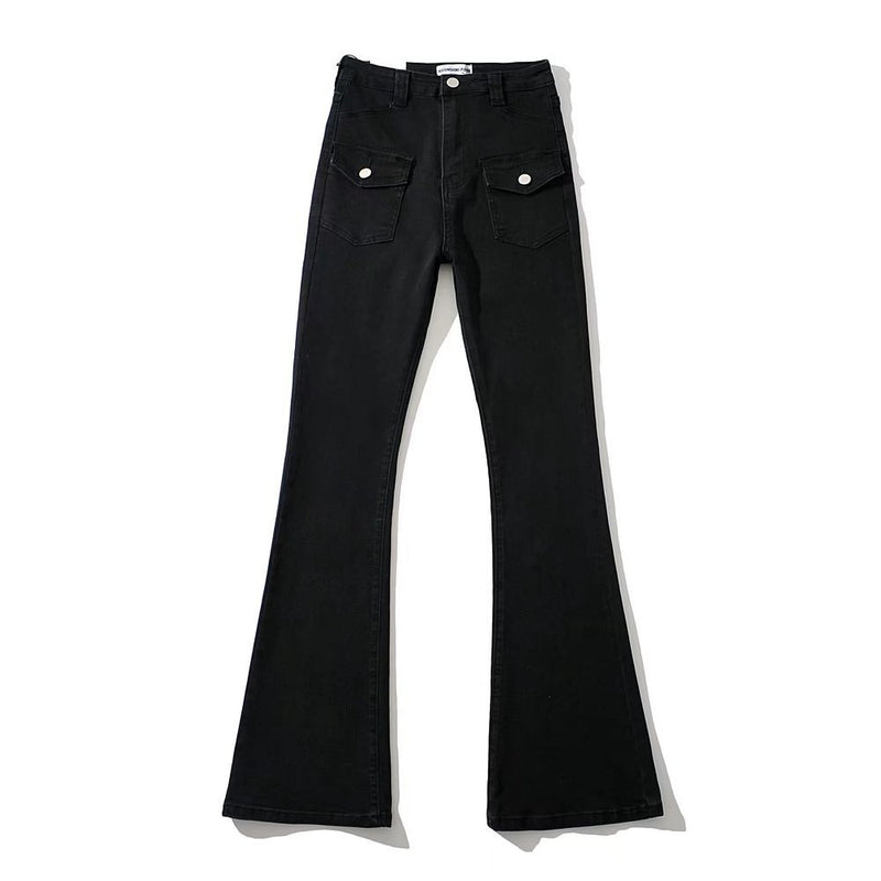 Women Jeans Bell-Bottom Pants Stretch Slim Fit