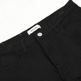 Men Jeans Five-Pointed Star Patch Loose Solid Color