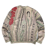 Kapital Sweater Vintage Hida Hehong Contrast Color Retro Ethnic Style Portrait Knitting Crew Neck Pullover Sweater