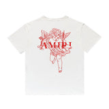 Amiri T Shirt Printed Casual Hip Hop round Neck Short Sleeve T-shirt