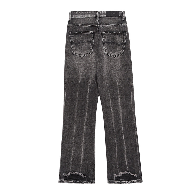 Men Jeans Distressed Trousers Loose Hole
