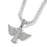 Jewelry Angel Wings Cross Diamond Pendant Fashion Angel Pieces Crosses Egypt Pieces Jesus Pieces St. Valentine's