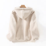 Women Hoodie Lamb Wool Loose Thick