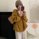 Women Knitted Cardigan Loose Thick Slimming Knitted Sweater