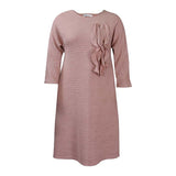 Women Dress Summer round Neck Solid Color Dress