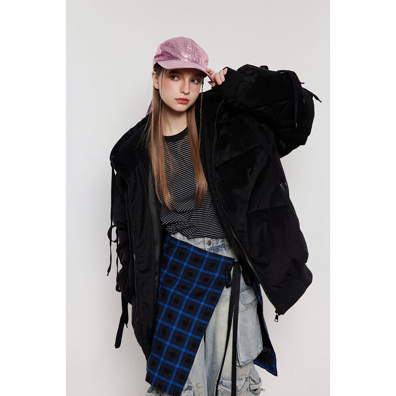 Unisex Coat Winter Hooded Jacket Warm-Keeping Cotton Clothing Boys and Girls Loose