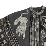 Kapital Sweater Vintage Hida Hehong Contrast Color Retro Ethnic Style Portrait Knitting Crew Neck Pullover Sweater