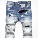 DSQ2 Jeans Distressed Slim-fit Stretch Jeans