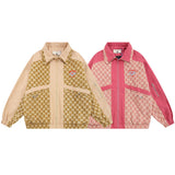 Women Jackets Stitching Lapel Couple Baseball Uniform