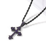 Jewelry Zircon Cross Necklace, Sweater Fashion Ins Crosses Spectrum St. Valentine's