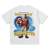 Unisex T-Shirt Printed Short Sleeve Washed T-Shirt