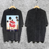 Purple Brand Distressed T Shirts Short Sleeve