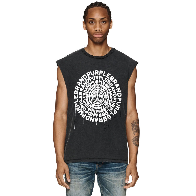 Purple Brand Distressed Tank T Shirts Distressed Sleeveless T-shirt Vest