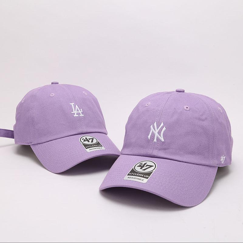 Dodgers and Yankees Baseball Cap 47brand Baseball Cap Female Summer Pink Purple Embroidered NY Peaked Cap