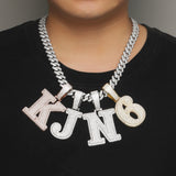 Jewelry Alphabet Necklaces Hip Hop Personality Diamond Set Couple Necklaces Word Up St. Valentine's Spectrum Jesus Pieces