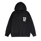 Purple Brand Distressed Hoodie Fashion Old Loose Hooded Sweater