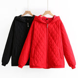 Women Cotton Coat plus Size Thin Hood Jacket Cotton