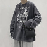 Men T Shirt Loose Creative Printing