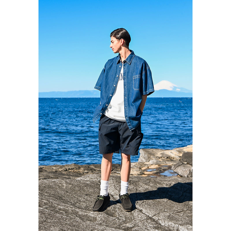 Unisex Shirt Heavy Weight Retro Workwear Denim Loose