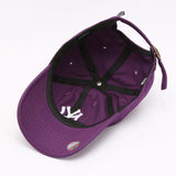 Dodgers and Yankees Baseball Cap 47brand Baseball Cap Female Dark Purple NY Embroidery Vintage Hat