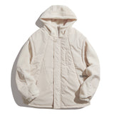 Unisex Coat Stitching Lamb Wool Warm and Loose Cotton-Padded Coat