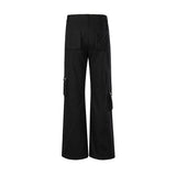Cargo Pants Dark Bell-Bottom Pants Zipper