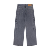 Men Jeans Multi-Pocket Workwear Loose