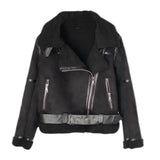 Women Cotton Coat Fleece-lined Thicken Suede Jacket