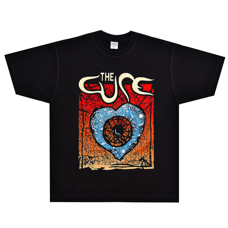 Rock Star T Shirt the Cure Wish T-shirt Rock Band American Loose Vintage Short Sleeve