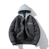 Men Vintage Jackets Jacket Loose Baseball Jacket Padded Flight Suit Hooded Jacket