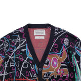 GUILTYPARTIES TIGER Sweater 23ssBASQUIAT V-neck knitted cardigan