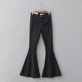 Women Jeans Bell-Bottom Pants Retro Stretch