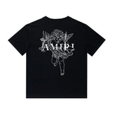 Amiri T Shirt Printed Casual Hip Hop round Neck Short Sleeve T-shirt