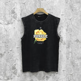 Purple Brand Distressed Tank T Shirts Distressed Sleeveless T-shirt Vest