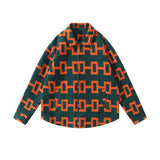 MIJKO Mens Jacket Geometric Striped Jacket