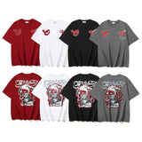 Off White T Shirts Cartoon Arrow Pattern Crew Neck Pullover Short Sleeves