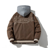 Mens Vintage Jackets Autumn and Winter PU Leather Baseball Uniform